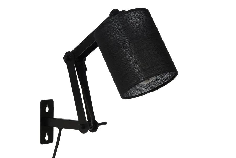 Lucide TAMPA - Wall light - 1xE27 - Black - off